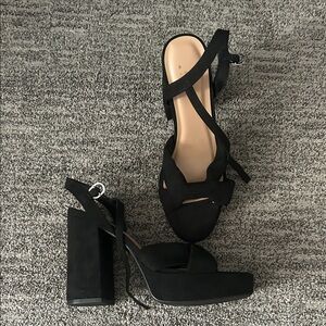 a new day Elegant Black Platform Heels